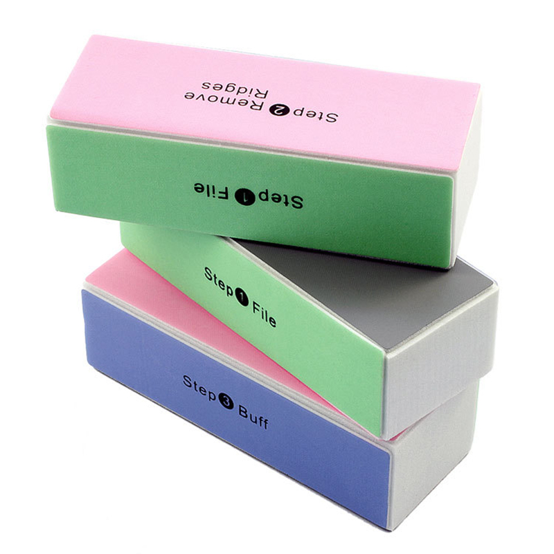 Nagel Kunst Puffer Datei 4-Schritte Schleifen Polieren Schleif Block Pedikübetreffend Bunte Nagel Datei Schwamm DIY Nagel Werkzeuge