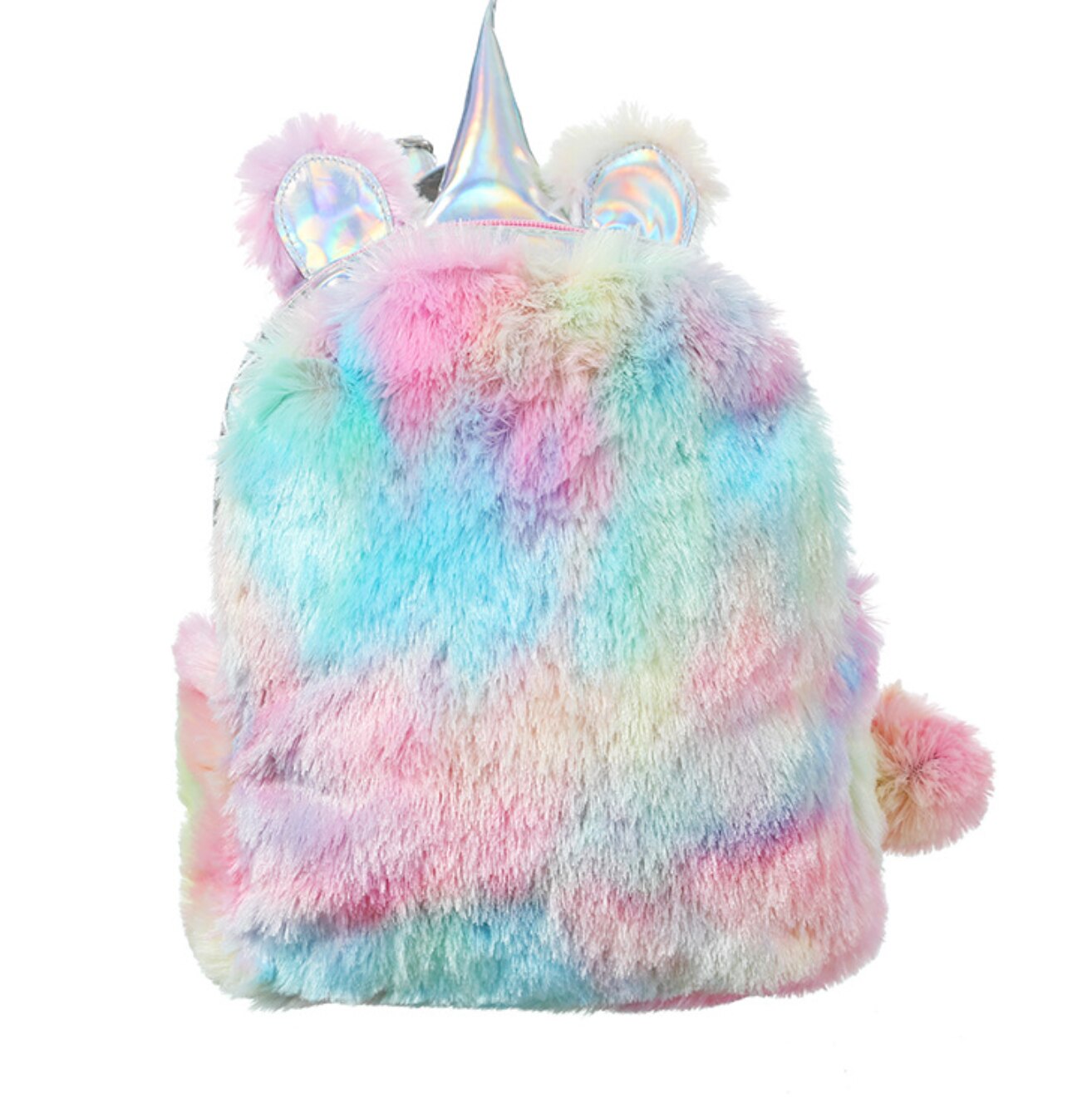 Frauen Rucksack Plüsch Mit PVC Taschen Mädchen Einhorn Mehrfarben Passenden Schüler Schule Taschen Japanische Und Koreanische Reise Einkaufen