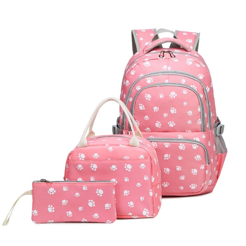 Druck Schule Taschen 3 teile/satz für Teenager Mädchen Frauen Schule Rucksack Schüler Buch Tasche freundlicher Rucksäckeäcke mit handtasche
