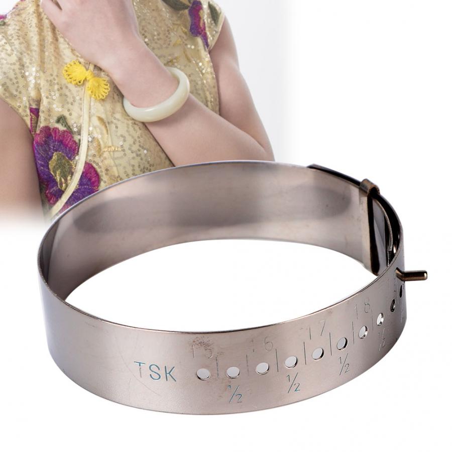 Metall Armbinde Armreif Messgerät Sizer Schmuck Messen Handgelenk Messgerät Größe Werkzeug 15-23 cm Schmuck Herstellung Sauerei Werkzeug für juwelier b