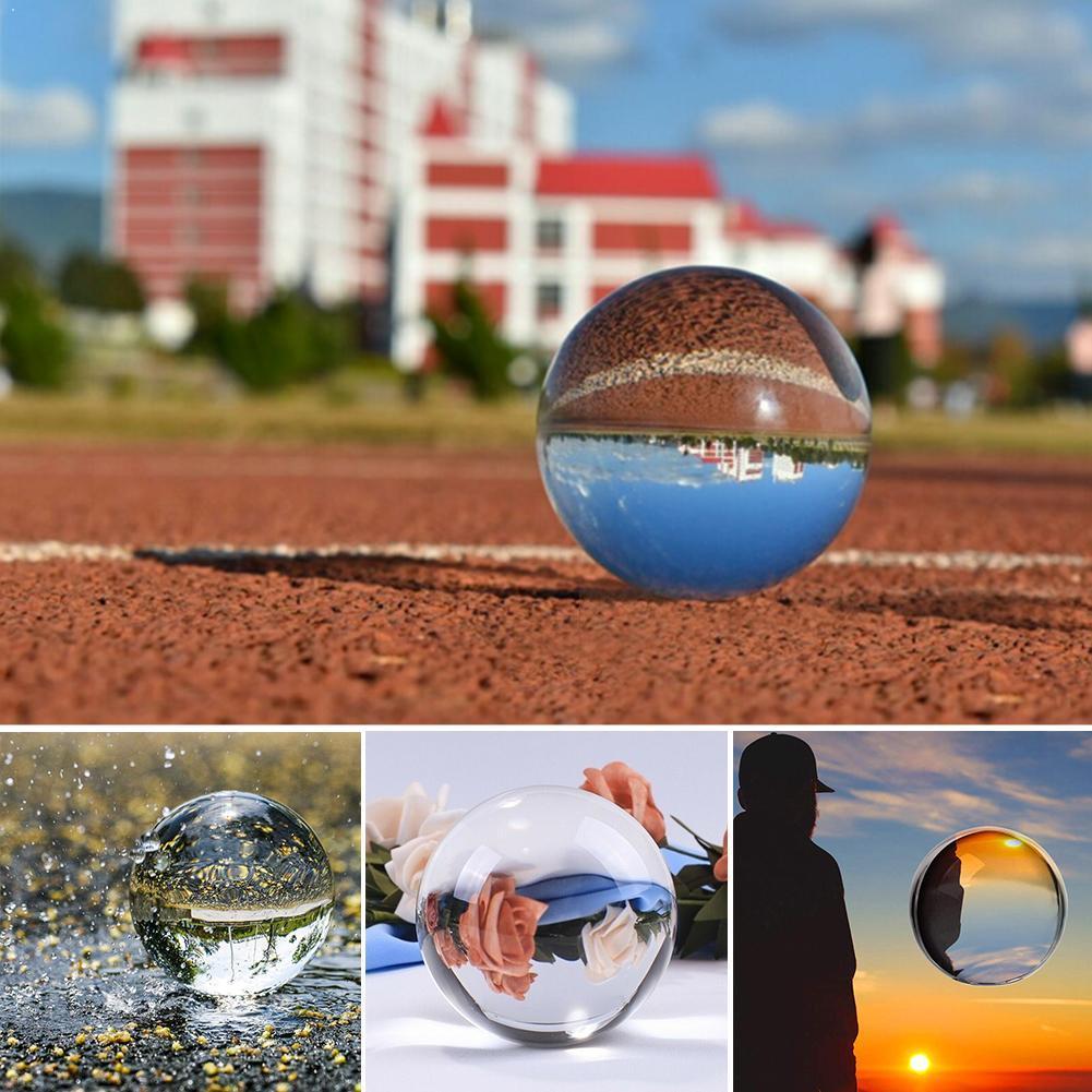 Fotografie Glas Kristall Ball 40/50mm Kugel Fotografie Ball Requisiten Klar Foto Objektiv Runde Künstliche Schießen Dekor r0M4