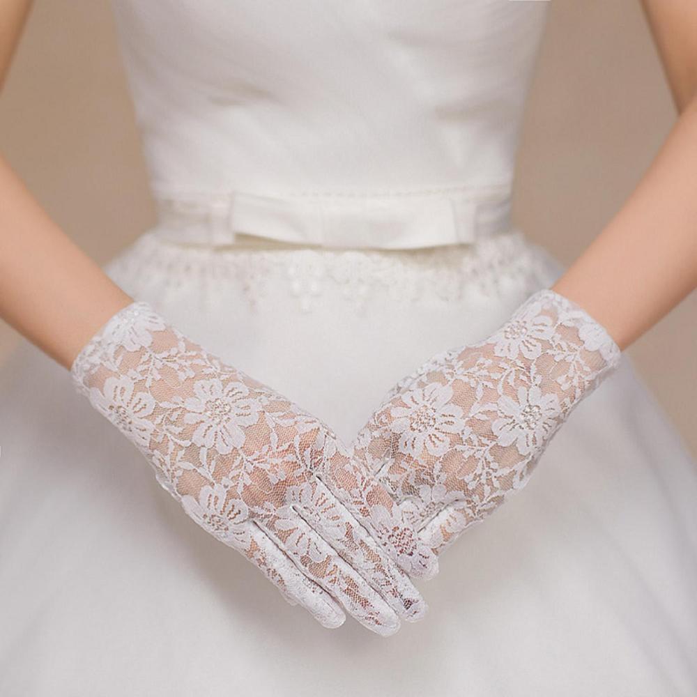 Neue Schwarz Hochzeit Handschuhe Klassische Spitze Braut Handschuhe Finger Abend Braut Formale Handschuhe Für Hochzeit
