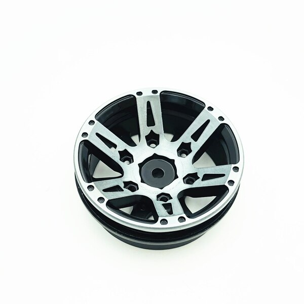4Stck Rc Felsen Raupe Felge 1,9 Zoll Beadlock Für 1/10 axial Scx10 90046 Tamiya Cc01 D90 D110 Tf2 traxxas Trx-4 (Schwarz)