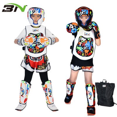 BN Neue freundlicher Graffiti Serie Boxen Helm trete Boxen handschuhe freundlicher Kopfschutz Taekwondo Jungen Mädchen Ausbildung Ausrügestochen