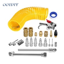 20 stücke luft kompressor zubehör Bausatz enthält verschiedene nützliche Luft kompressor zubehör 25 füße Rückstoß luft schlauch