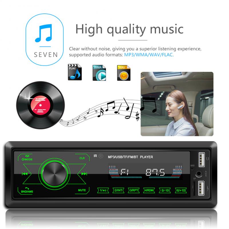 Touchscreen Dual USB Auto Bluetooth MP3 Spieler Bunte Lichter Karte U Disk Radio Alle-in-eins-Maschine lautsprecher Auto Mp3 Spieler