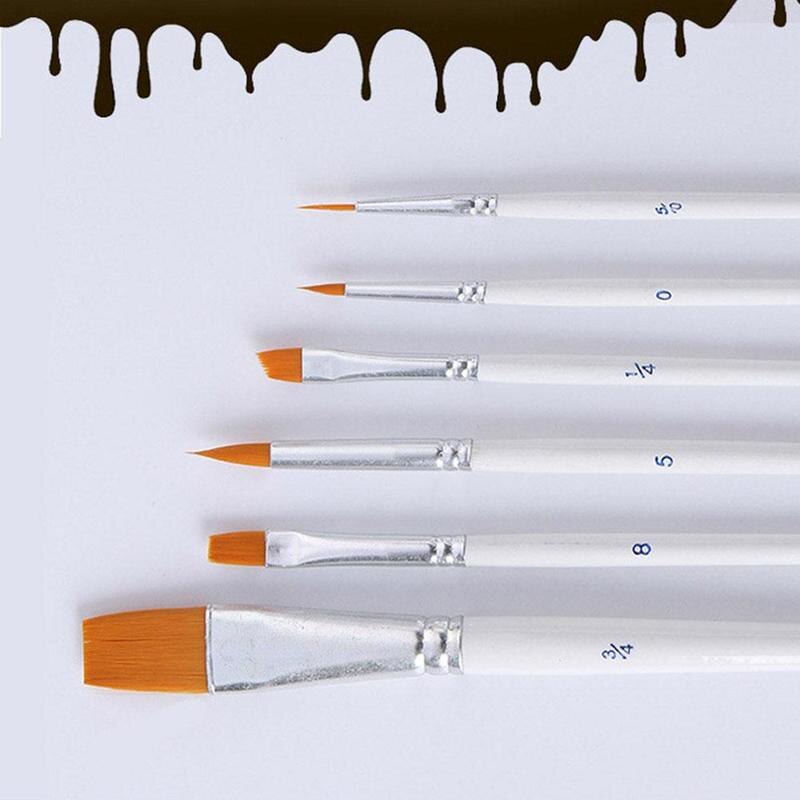 6 teile/satz Paintibrush Ölfarbe wiesel haar Wasser Farbe pinsel Malen Kunst öl kunst zeichnung pastelle Lieferungen malen liefern Brus k2R2