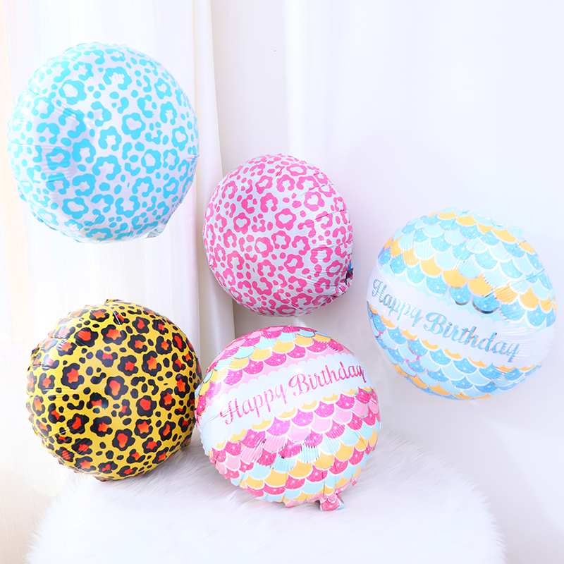 1 teile/los 18 zoll Runde glücklich geburtstag ballon Blume ballon geburtstag Party dekorationen freundlicher