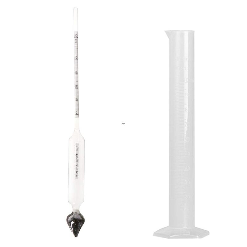Hydrometer Tester Jahrgang Sauerei flasche einstellen Werkzeuge Alcoholmeter Alkohol Meter Wein Konzentration Meter 0-50 hydrometer Werkzeuge