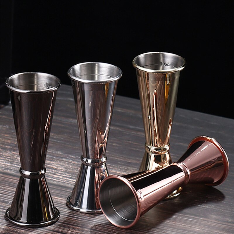 Edelstahl Cocktail Skala Tasse Bar Zubehör Küche Doppel Kopf Messbecher Bartending Messbecher Für Bar