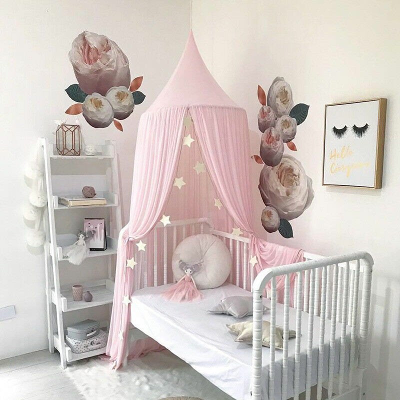 Kind Baby Bett Baldachin Bettdecke Moskito Netz Vorhang Bettwäsche Runde Kuppel Zelt Fliege Insekten Schutz Prinzessin Bett Dekor