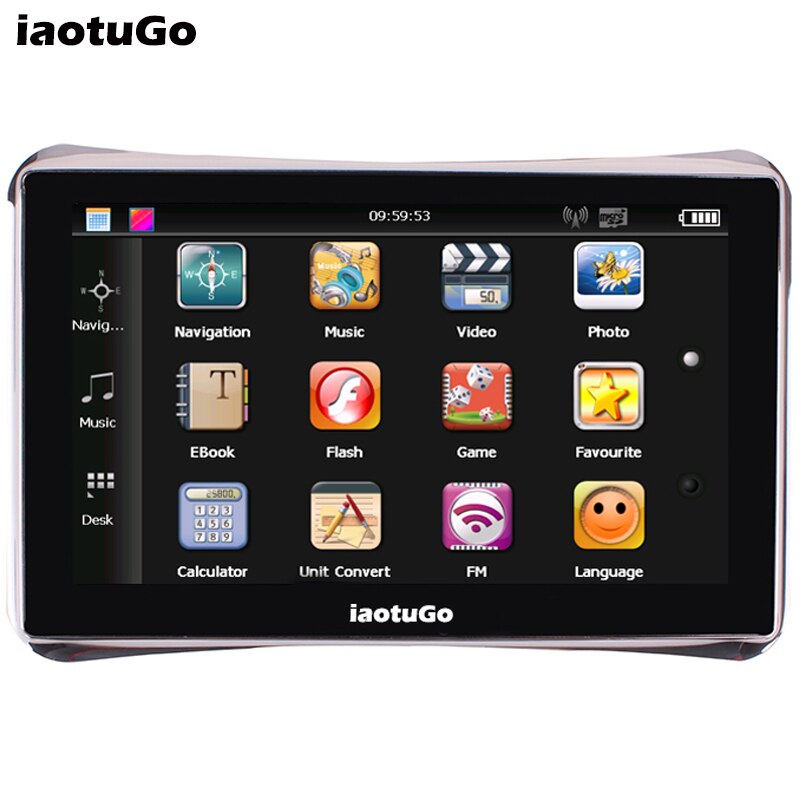 5 zoll GPS Navigator Navigation zusammenzucken6.0 800 MHz MTK Frau2531 256 Mt 8G FM Sender Mit Europa USA Australien russland Weißrussland karten