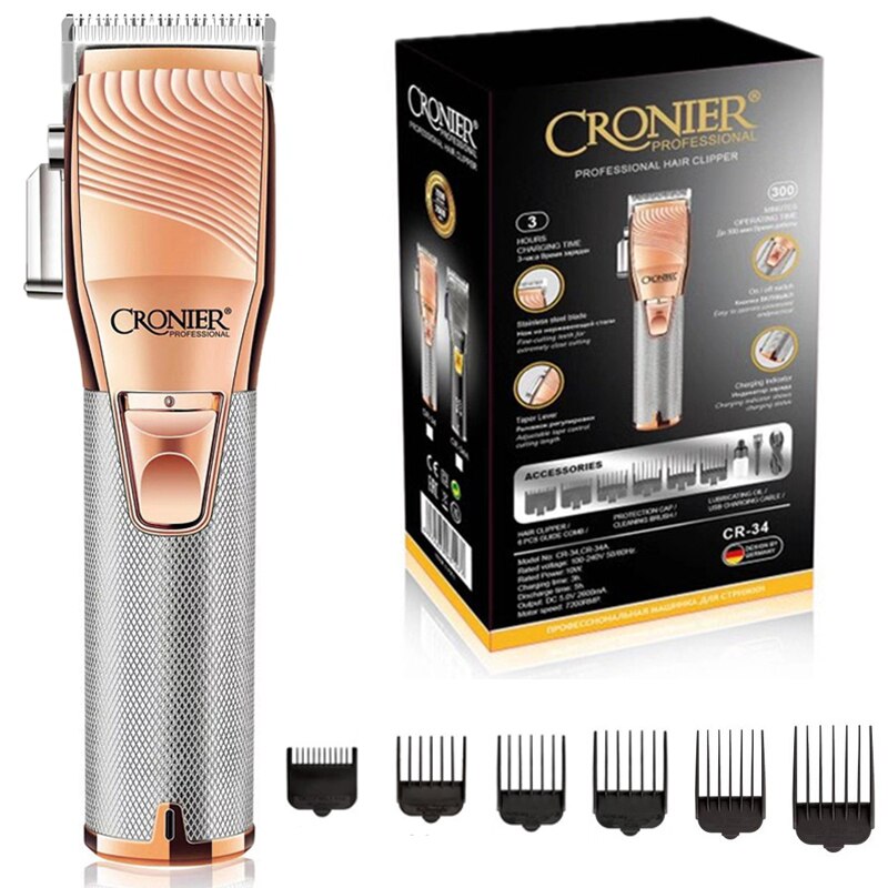 Barbier Profi verblassen Mischen haar Haarschneidemaschine starke Motor- wiederaufladbare haar Trimmer elektrisch haar schneiden Bausatz 100-240v