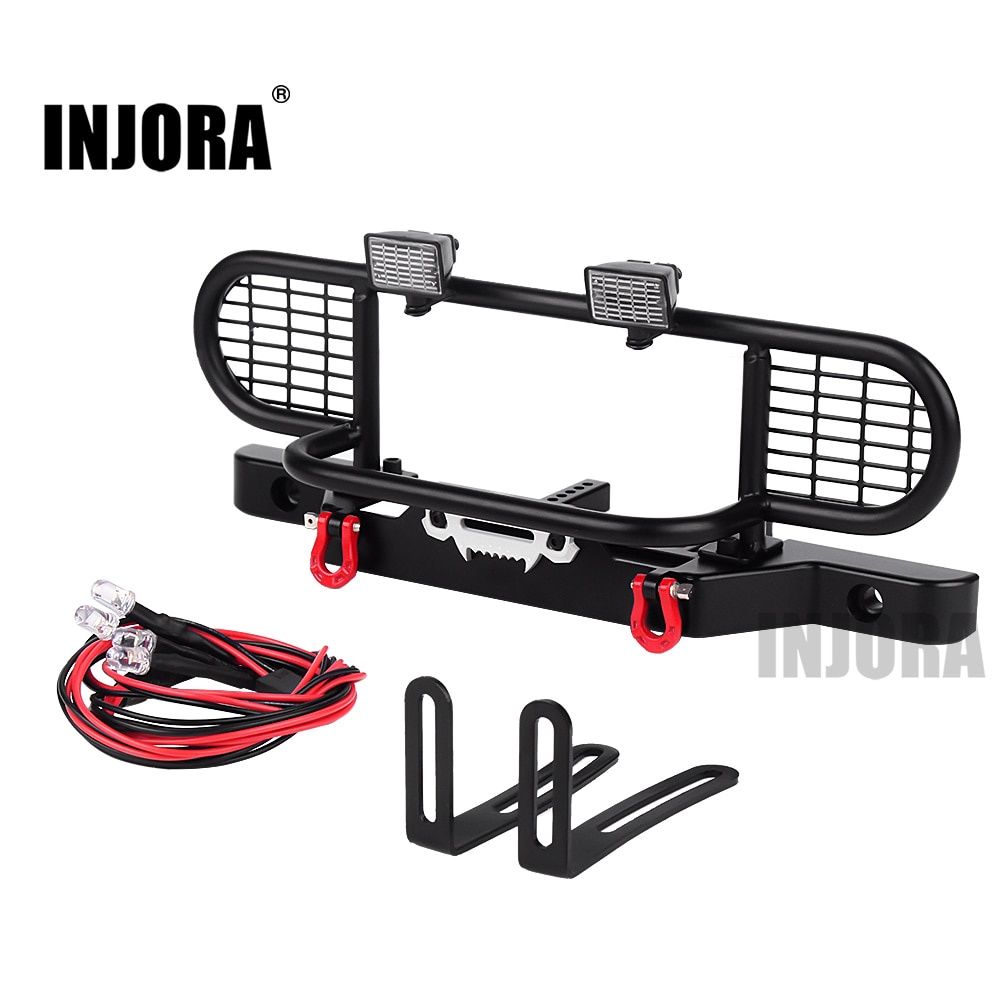 INJORA TRX4 Metall Vorderseite Kamel Trophäe Stoßstange mit Licht für 1/10 RC Raupe Auto Traxxas TRX4 TRX-4 Verteidiger