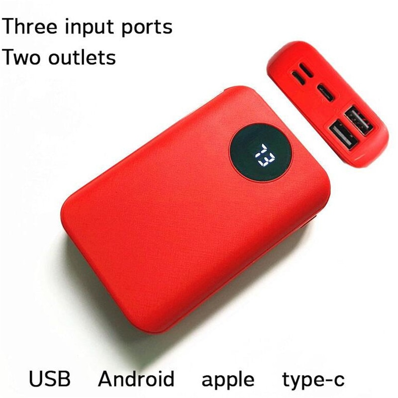 3x 18650 Batterie Ladegerät praktisch Ladegerät Energie Bank Kasten Hülse Bausatz für Iphone Huawei Tragbare 2 USB Häfen Energie DIY fallen