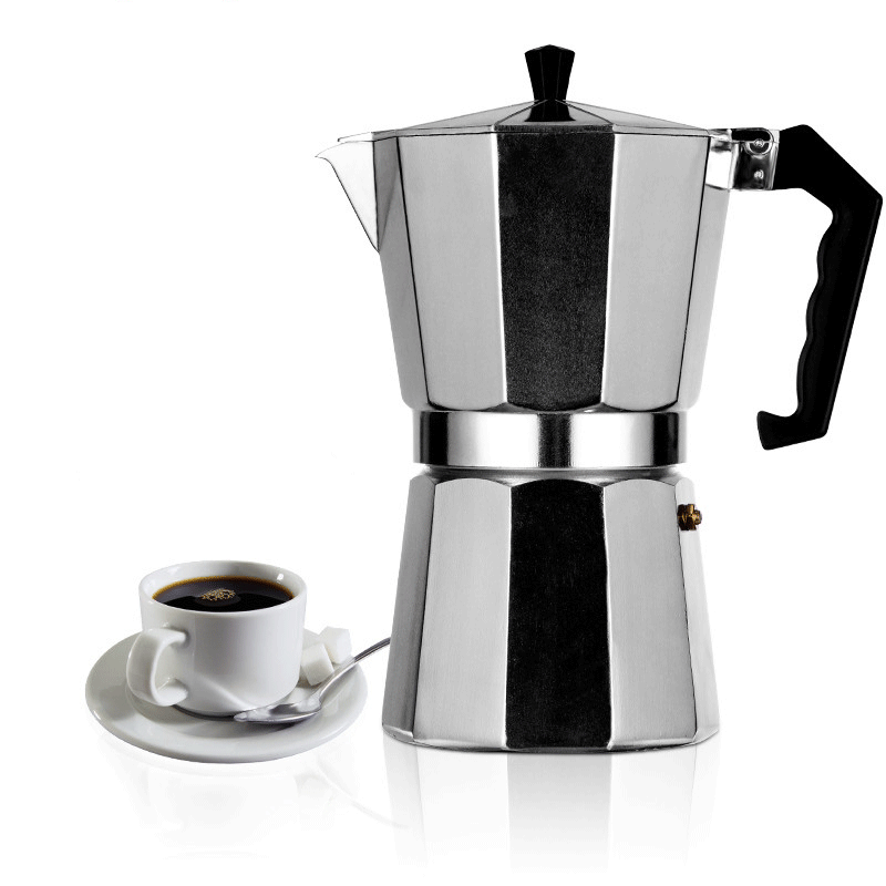 Hand schlagen Kaffee Macher Italienische Mokka Kaffee Topf Europäischen Stil Achteckige tasse/3Tasse/6Tasse/9Tasse/12Tasse Herde Kaffee Hersteller