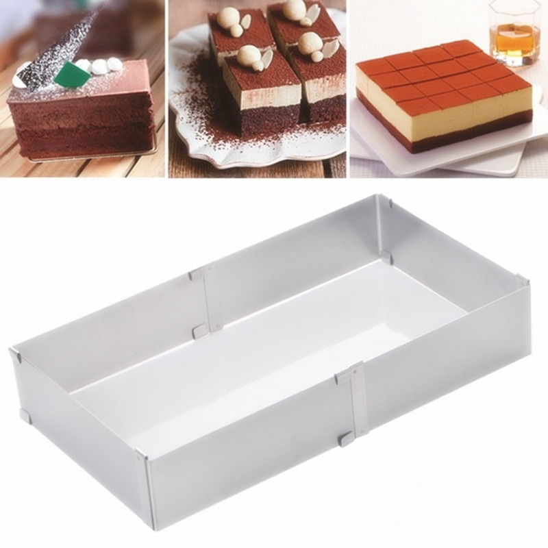 15-27,5 CM Einstellbare Edelstahl Kuchen Platz Schimmel Schokolade Mousse Ring Backen Zubehör Kuchen Dekorieren Werkzeuge