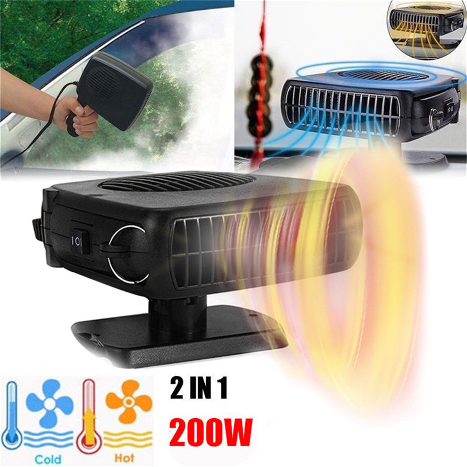 4 #150w Dc 12v Auto Heizung Und Kühlung 2 in 1 Auto Heizung Heizung Heiße Kühle Auto Fan Windschutz Fenster Demister Defroster Lärm