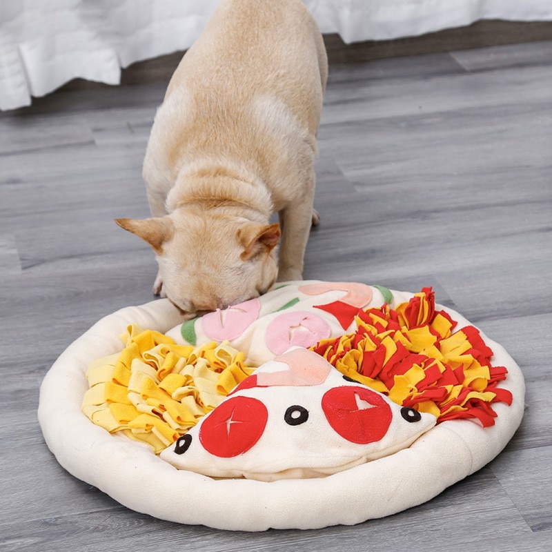 Haustier Hund schnuppern matt Hund Nosework Pad Pizza Fütterung matt Für Hunde Waschbar Haustier schnüffeln Ausbildung Decke Haustier Abnehmbaren Vlies Pad