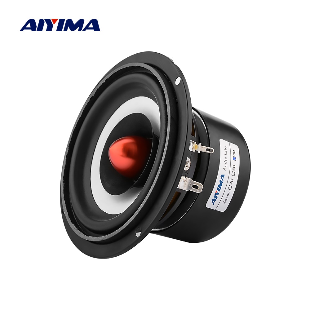 AIYIMA 1Pc 4 Zoll Hifi Fieber Vollständige Palette Lautsprecher Spalte 8 Ohm 25W DIY Musik Klang Verstärker Lautsprecher einheit Lautsprecher Heimkino