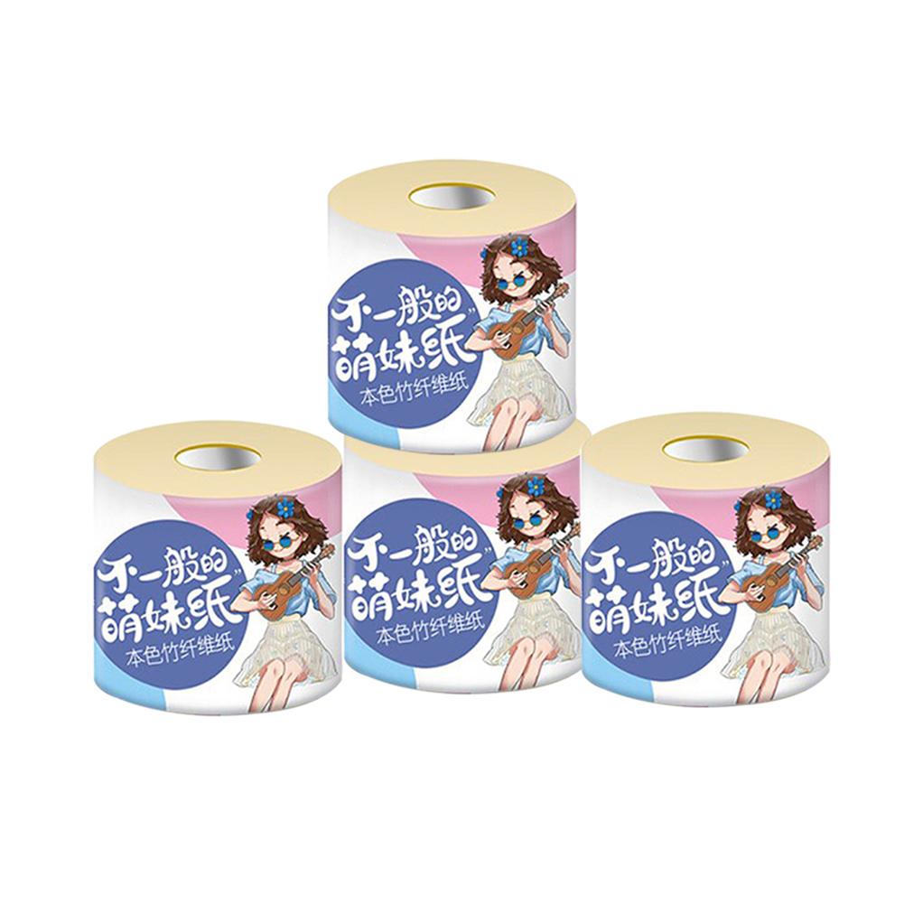Haushalts Wc Papier Bambus Zellstoff Rolle Papier Kernlosen Wc Rollen Papier Für Heimat Küche Schlecht Außen Büro Reise 4 Rollen