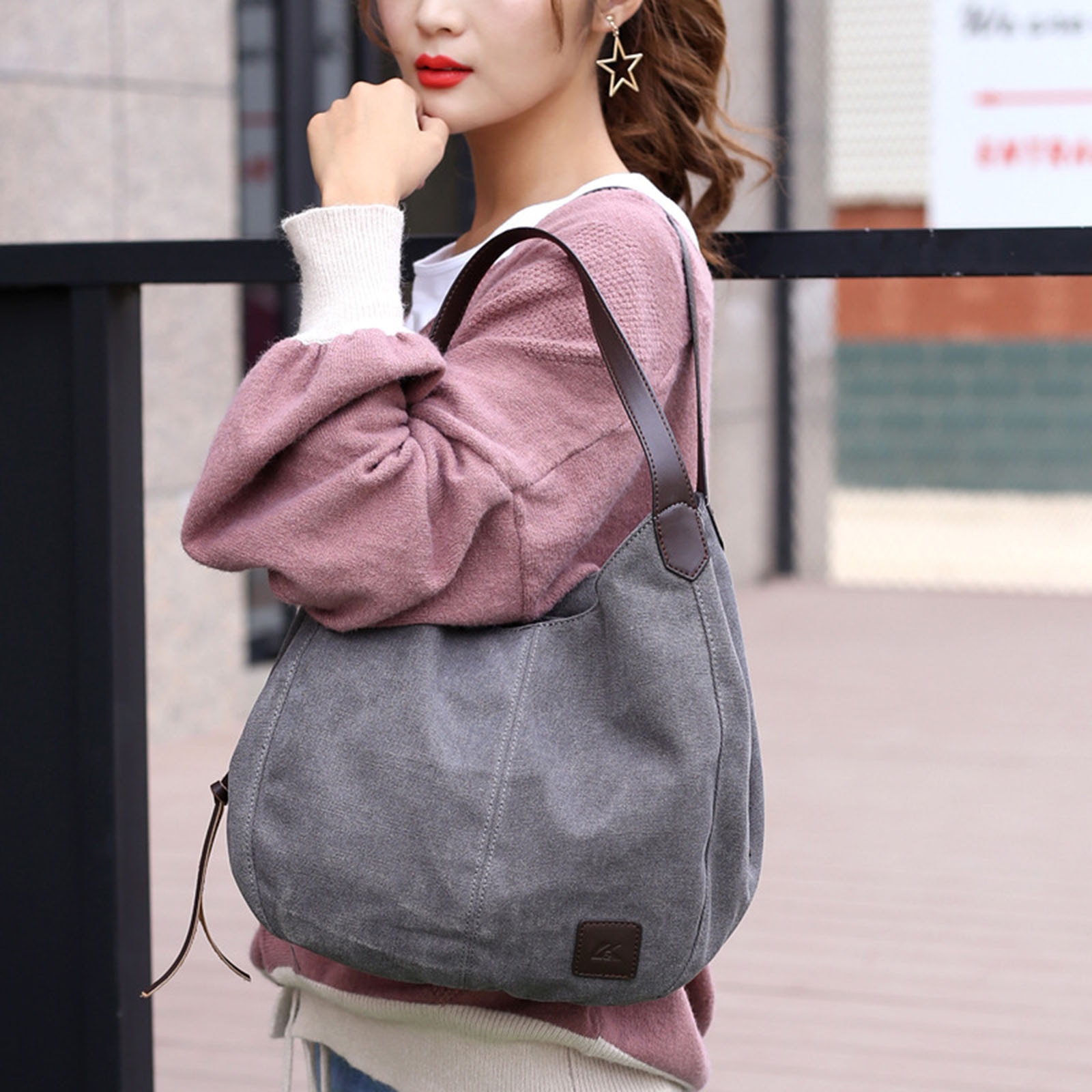 Tote Tasche groß Frauen's Segeltuch Handtaschen weiblich Multi-Beutel Tasche Dame Schulter Taschen klassisch Handtasche#g30