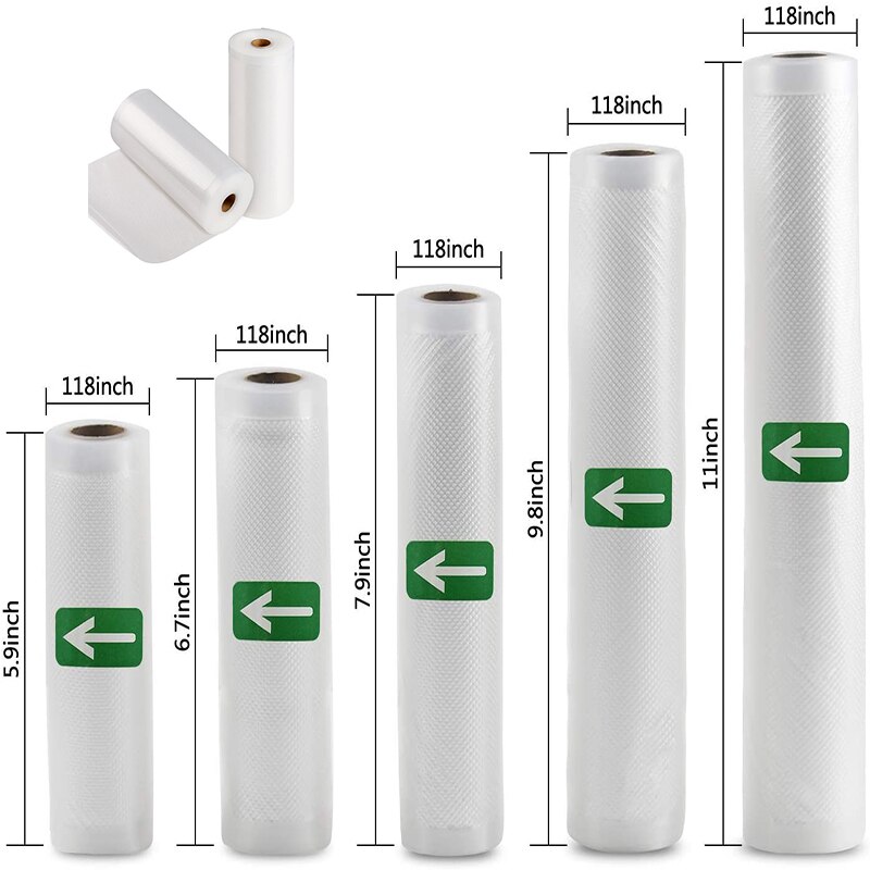 Küche Lebensmittel Vakuum Kunststoff Verpackung Tasche Lebensmittel Erhaltung Tasche Lebensmittel Lagerung Taschen Für Vakuum Packer 15/17/20/25/28cm x 500cm