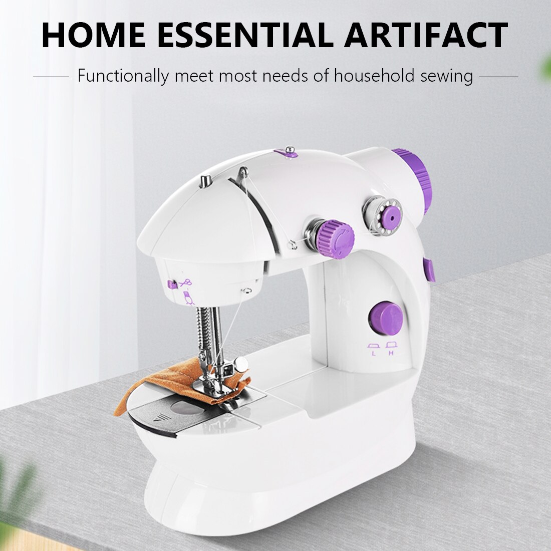Elektrische Nähmaschine Dual Geschwindigkeit Einstellung Mit Licht Fuß Doppel Pendal Handheld Automatische NäHenne Maschine 12 stücke Themen