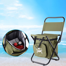 Neue draussen Camping Stuhl Angeln Stuhl Falten Camping Hocker Eis Thermos Tasche Kühler Isoliert Picknick Tasche Wandern Sitz Tisch Tasche