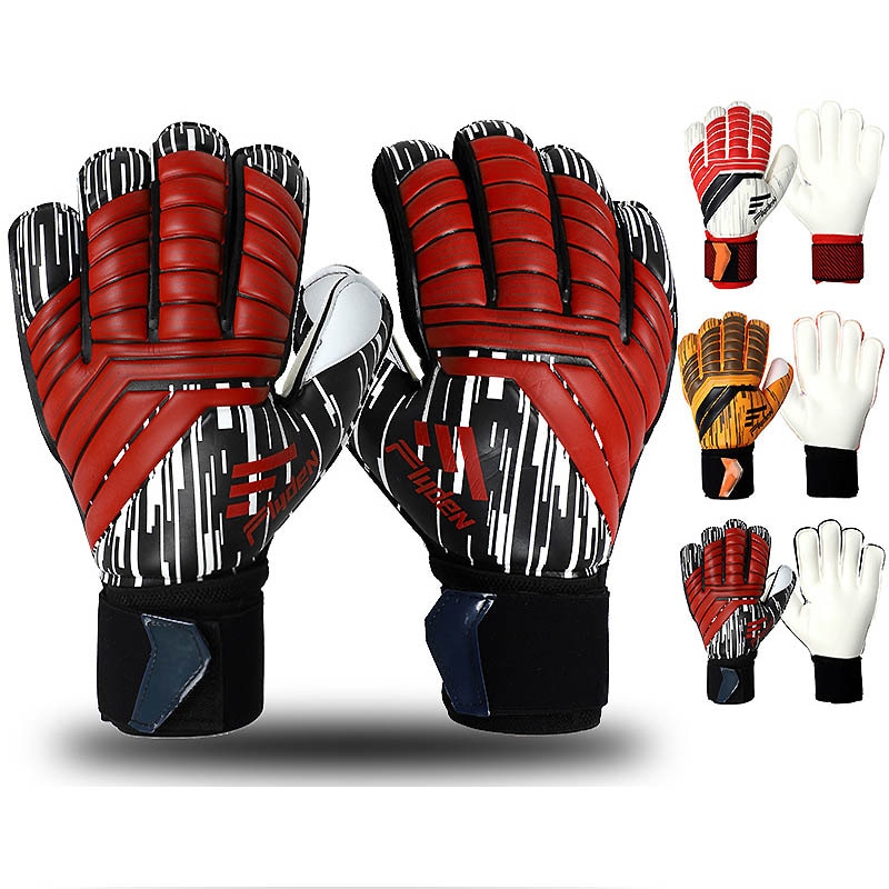 Professionelle FußBall Torwart Handschuhe Männer FußBall Goalie Handschuhe Nicht-Unterhose Verdicken Latex Handschuh Finger Sparen Schutz