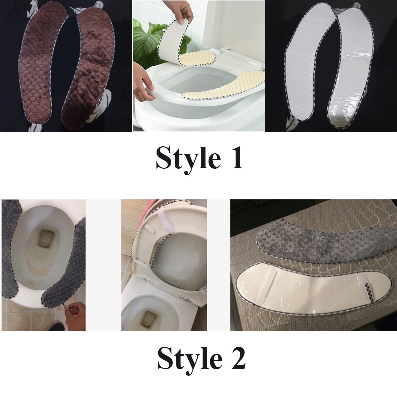 2 arten Schlecht Wc Sitzkissen schließt Waschbar Weiche Wärmer matt Pad Wc-sitz Wc Sitz