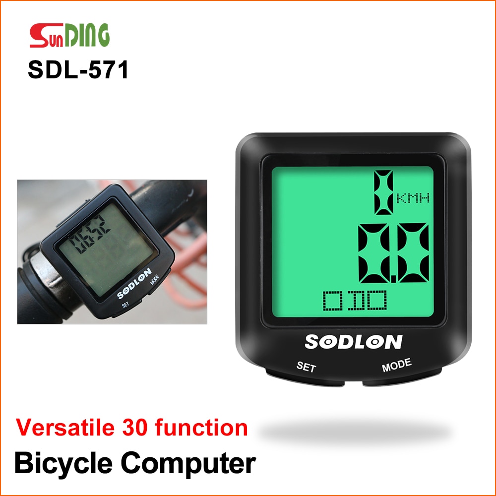 Sunding LCD Digital Anzeige Fahrrad Computer Verdrahtete Wasserdichte Zyklus Kilometer Fahrrad-geschwindigkeitsmesser Stoppuhr Reiten Zubehör Werkzeuge