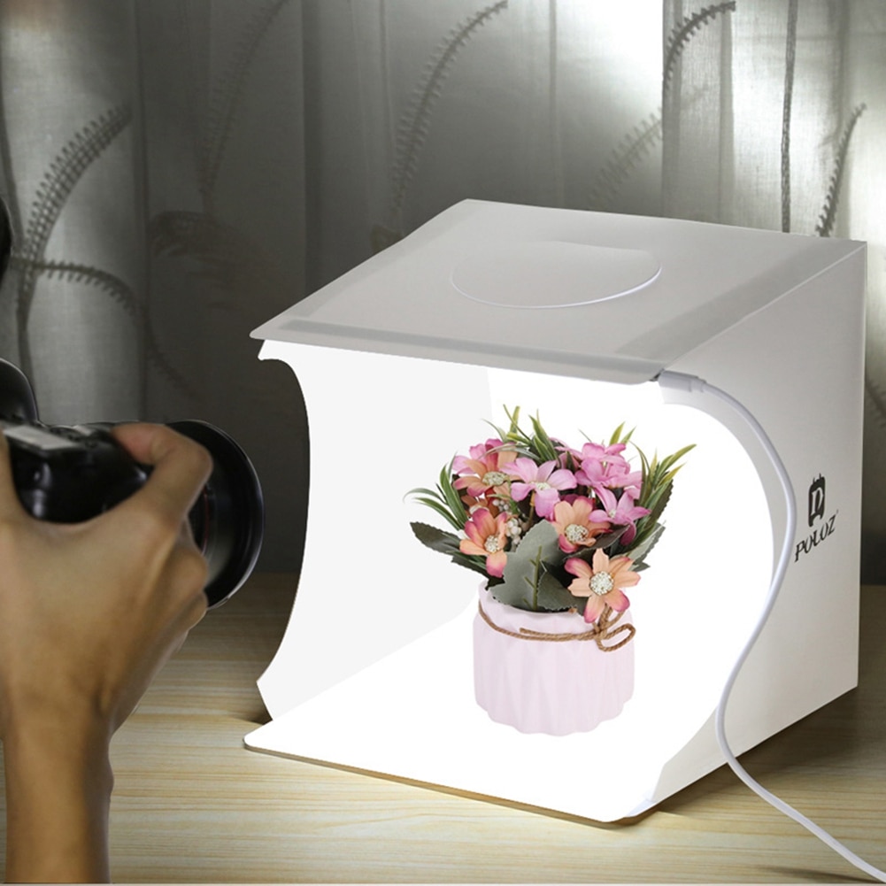 PULUZ tragbar 8' Mini Foto Studio Kasten Fotografie Hintergrund gebaut-in eins LED hell Foto Kasten Fotografie Hintergrund Kasten Lightbox