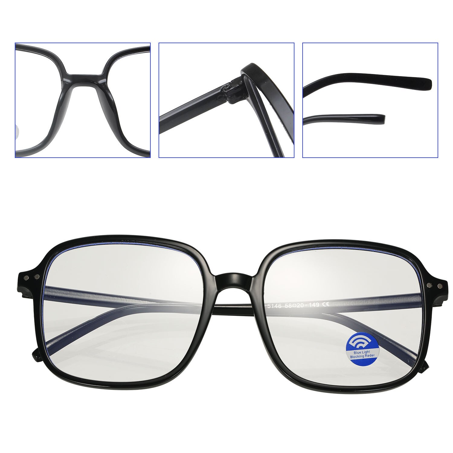 unisex Optische Gläser Anti-blau Licht Brille Ultra Licht Quadratische Rahmen Brille Computer Brille Eyewear Lesen