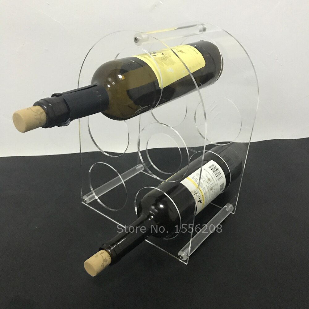 Heimgebrauch Wein Gestell Lucite Acryl wein flasche Halfter