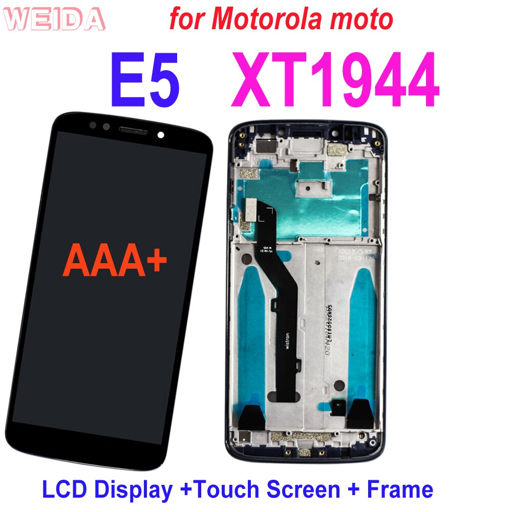 Super AMOLED LCD für Moto rola moto E5 XT1944 LCD Anzeige Touchscreen Digitizer Montage mit Rahmen Ersatz für Moto e5 LCD