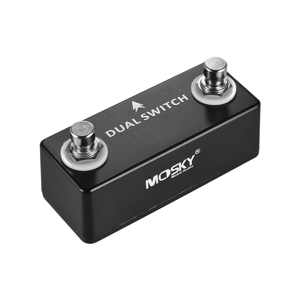 MOSKY Dual SCHALTER Gitarre Pedal Dual Fußschalter Fuß Schalter Gitarre Effekt Pedal Voll Metall Hülse Gitarre Teile & Zubehör