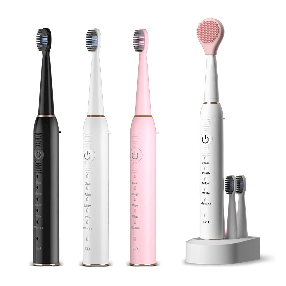 Schall- Elektrische Zahnbürste Clever Zahn Pinsel Ultra Schall- Automatische Zahnbürste USB Schnelle Wiederaufladbare Erwachsene Wasserdicht