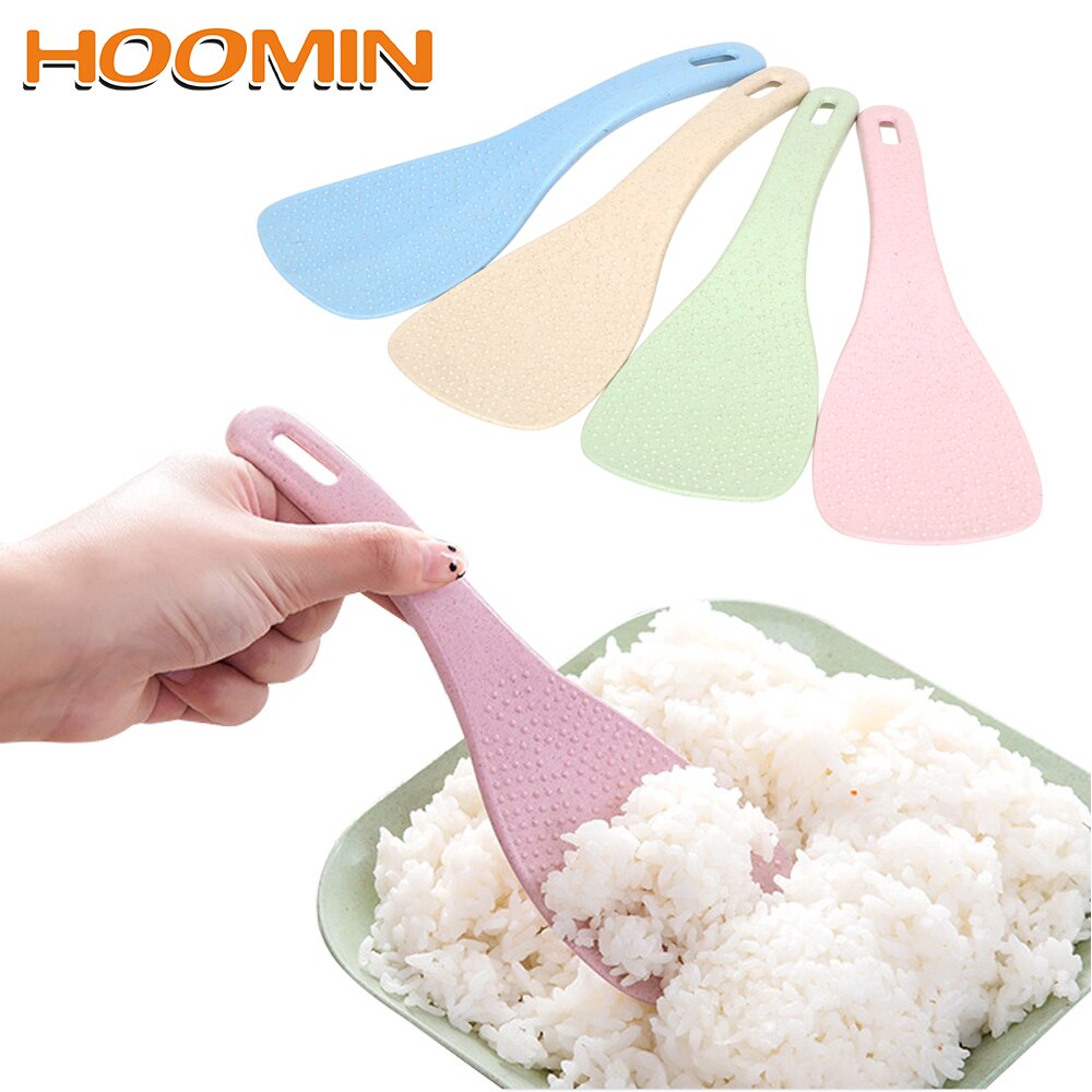 HOOMIN Geschirr Reis Löffel Küche Werkzeug Reiskocher Schaufel Weizen Stroh Kunststoff Nicht Stock
