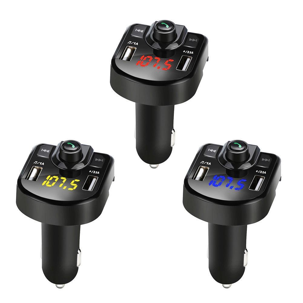 LED FM Sender 4,1 EIN bluetooth Wagen Bausatz Dual USB 3,1 EIN Auto 2 Telefon Hafen MP3 Spieler Für iphone Handy, Mobiltelefon Ladegerät 1A musik Alle P4P7