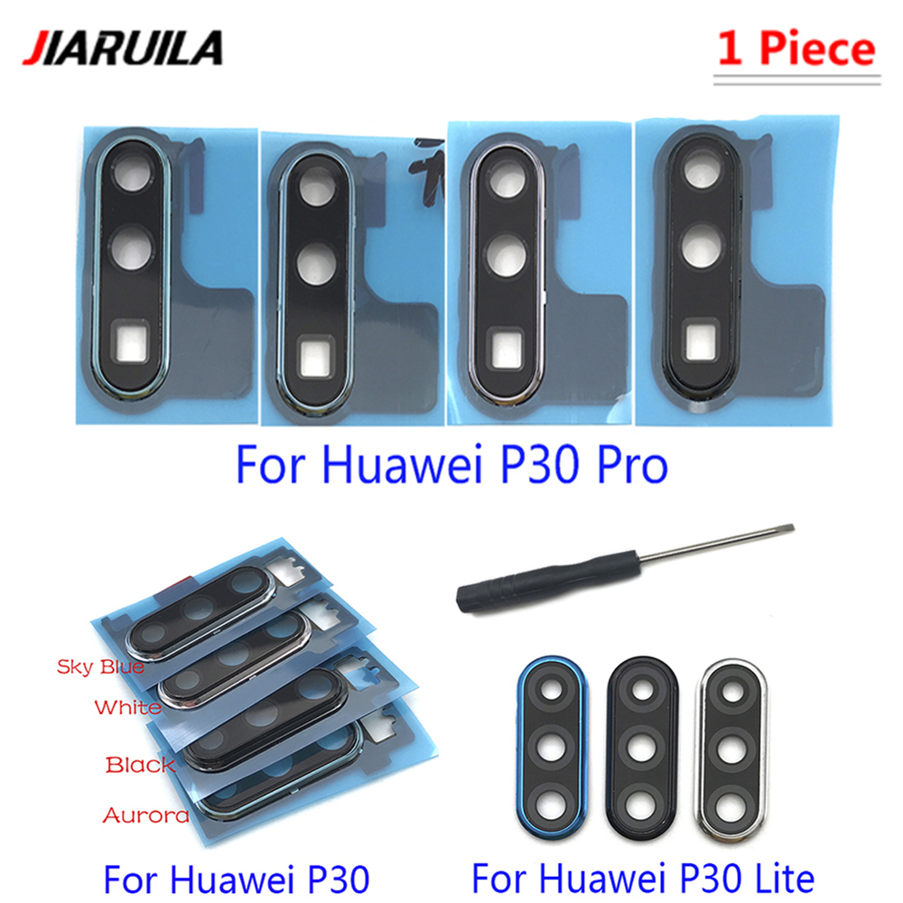 Original Hinten Kamera Glas Objektiv Mit Abdeckung Rahmen Halfter Für Huawei P30 Lite P30 Profi Glas Objektiv Mit Reparatur Werkzeuge