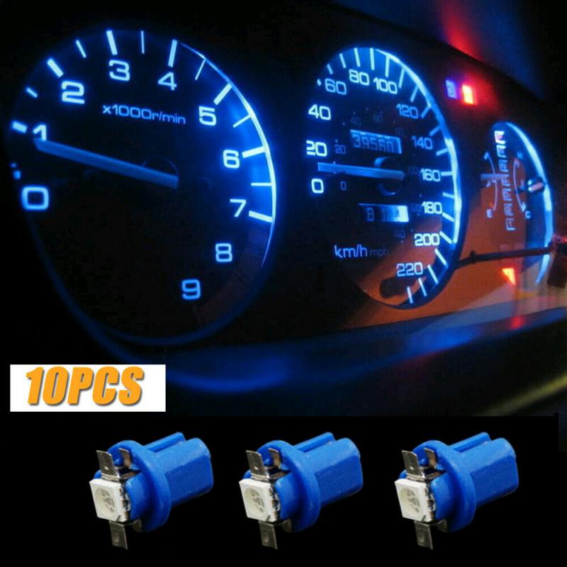 10Stck LED Licht Auto Messgerät Geschwindigkeit Bindestrich Birne Armaturenbrett Instrument Licht Keil Innen Lampe B 8,5 D 509T B 8,5 5050 LED 1 SMD T5 Lampe