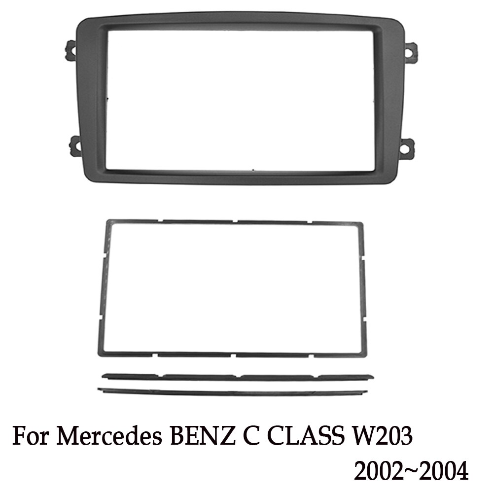 Doppel Lärm DVD Stereo Rahmen Tafel für Benz C KLASSE W203 Faszie Radio DVD Bindestrich Montage Installation trimmen Bausatz Gesicht rahmen
