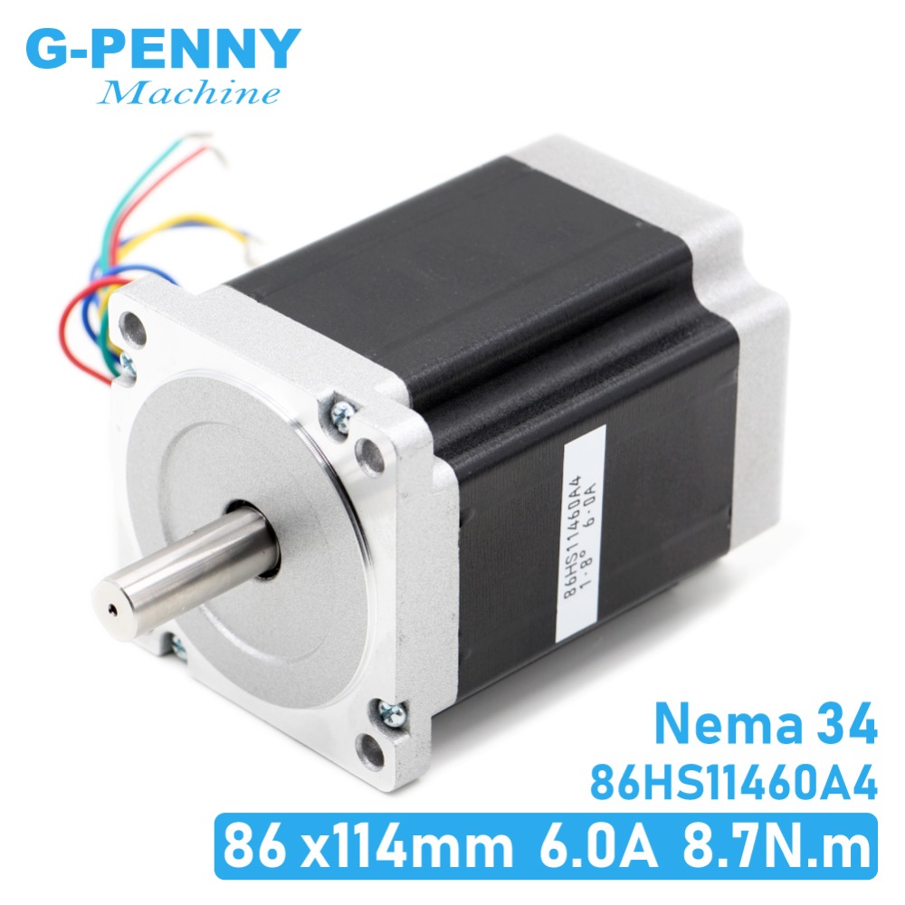 NEMA 34 CNC stepper Motor- 86X11 4mm 8,7 N. m 6A D14mm Nema34 treten Motor- 1240Oz-in für CNC gravur maschine hohe drehmoment!