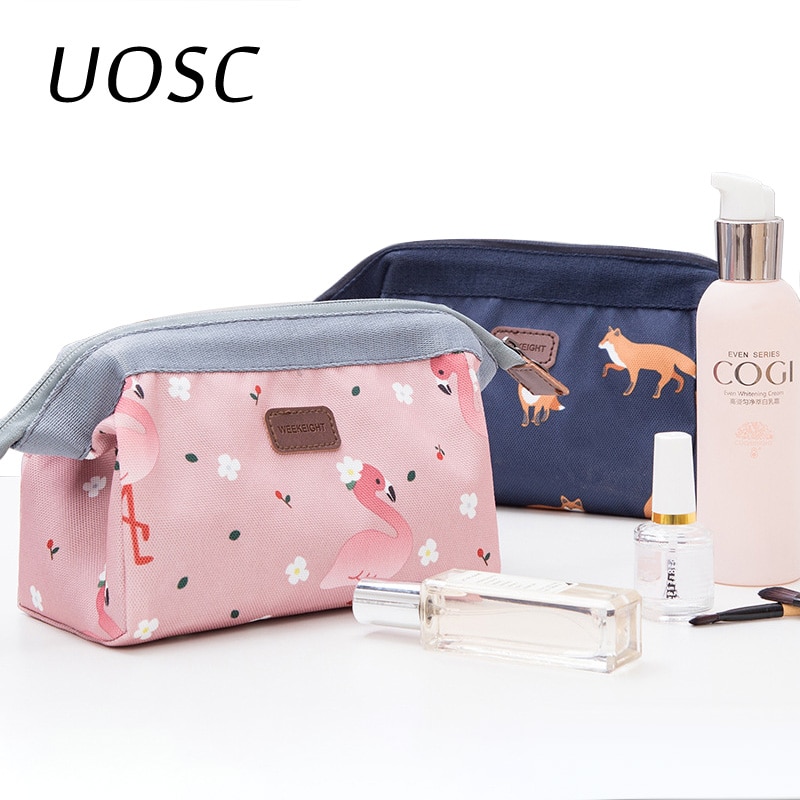 UOSC Koreanische Stil Blume Kosmetik Tasche Frauen Schönheit machen-hoch Tasche Wasserdichte Reise Neceser Waschen Tasche fallen Tasche Veranstalter