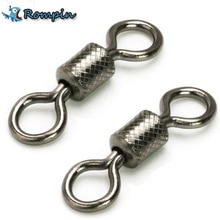 Rompin 50 teile/los angeln wirbel Kugellager schwenken mit sicherheit schnappen feste ringe rollen schwenken für karpfen angeln zubehör