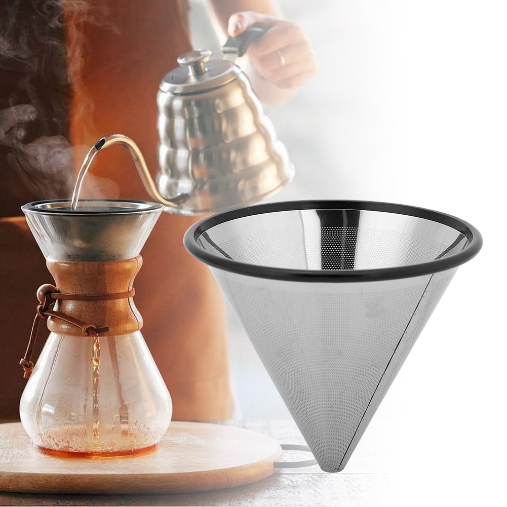 Edelstahl Kaffee Filter Tee Kaffee Tropf Kaffee Gittergewebe Sieb Filter Trichter Tropf Gießen Über Tee Kaffee Tropf