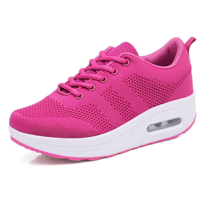 Frauen schuhe dicke sohle Gittergewebe atmungs frühjahr und sommer gehende Mama schuhe Luft kissen freizeit Sport Rocker schuhe