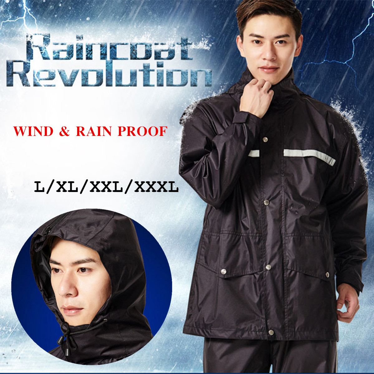 Neue Schwarz Regenmantel Frauen/Männer Undurchlässig Regenbekleidung Motorrad Kleidung Lange Stil Wandern Poncho Umwelt Regen Jacke