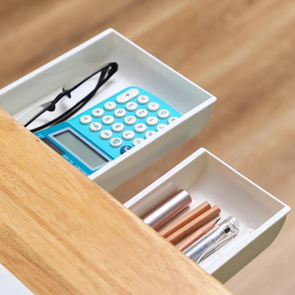 2 stücke Selbst Stock Schreibtisch Tisch Lagerung Schublade Organizer Kasten Unter Schreibtisch Stehen Selbst-Klebstoff Unter-schublade Lagerung Kasten